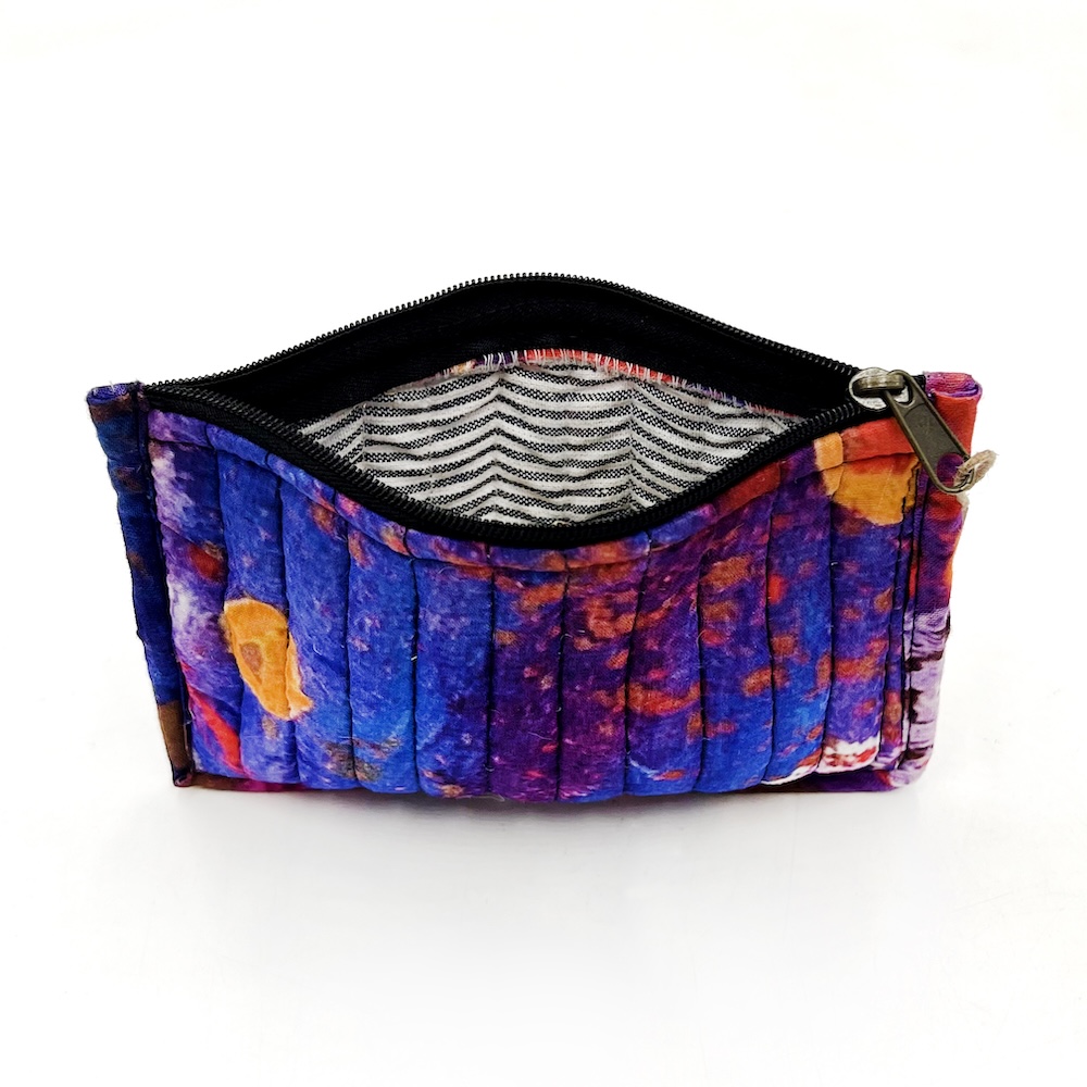 Quilted Zip Pouch Small 15.5X11CM-SJN699