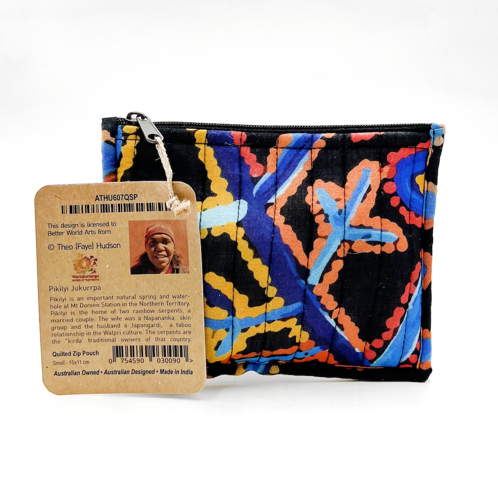 Quilted Zip Pouch Small 15.5X11CM-THU607