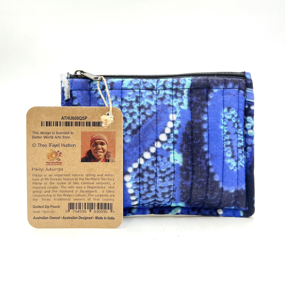 Quilted Zip Pouch Small 15.5X11CM-THU608