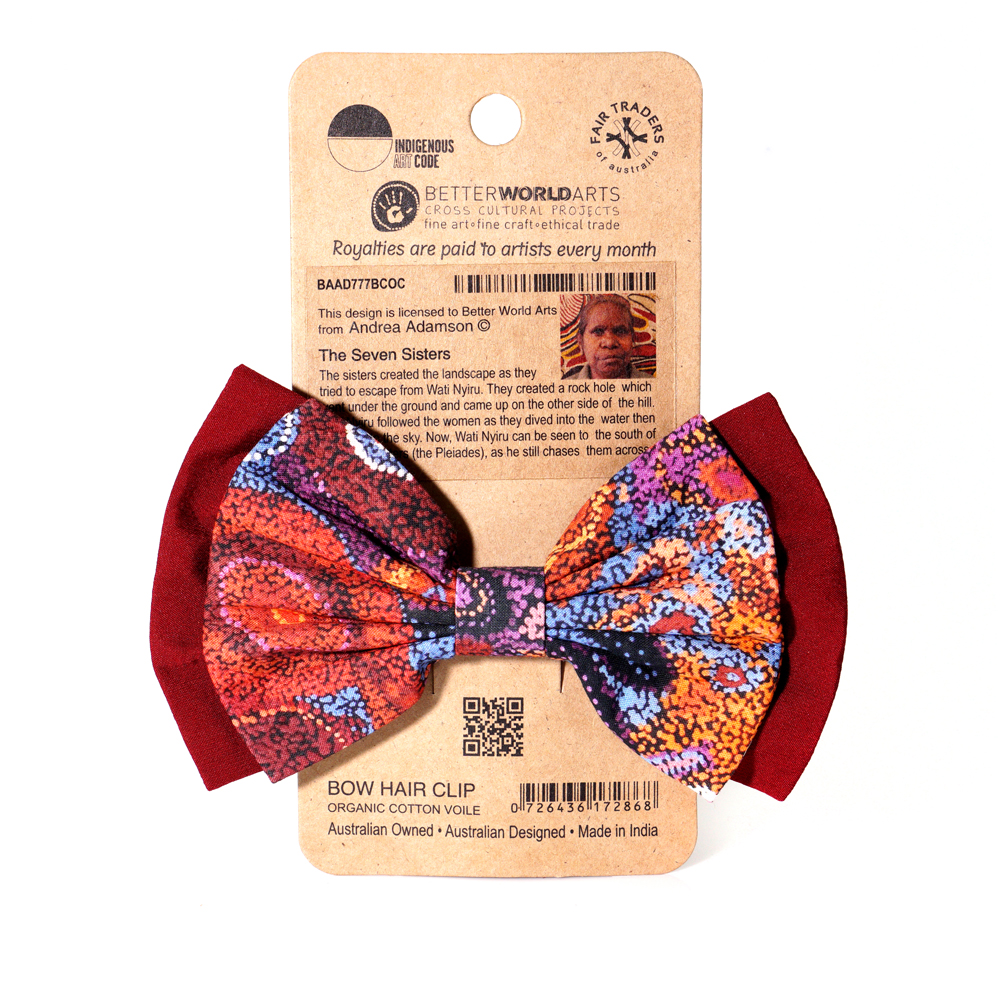 Bow Hair Clip Ogcanic Cotton Satin-AAD777