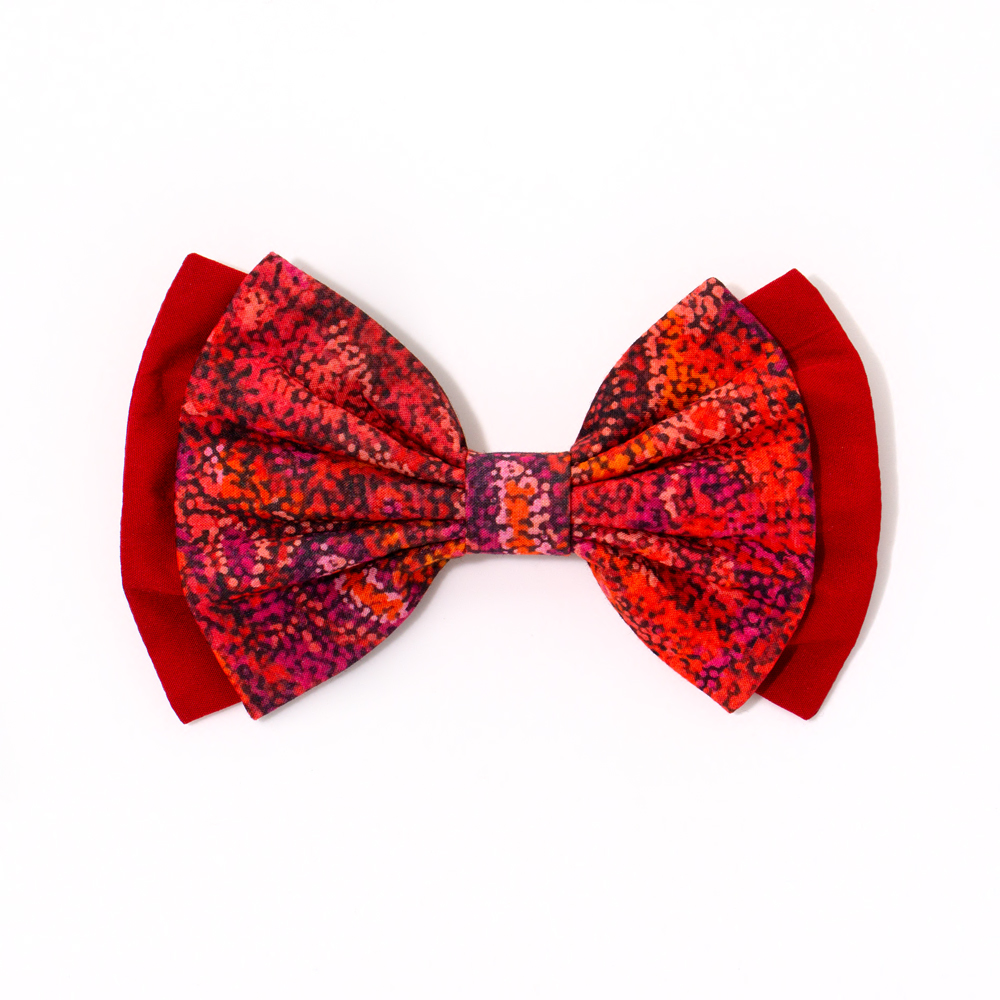 Bow Hair Clip Ogcanic Cotton Satin-AAD902