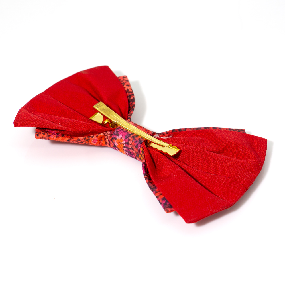 Bow Hair Clip Ogcanic Cotton Satin-AAD902
