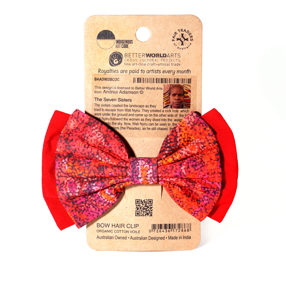 Bow Hair Clip Ogcanic Cotton Satin-AAD902