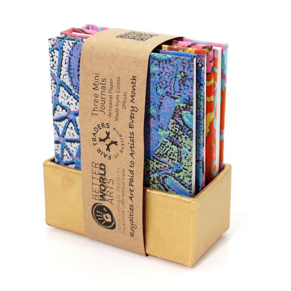 Set of 3 Mini Journals 8.8x11cm (3.5x4.3in)-BA2MIX