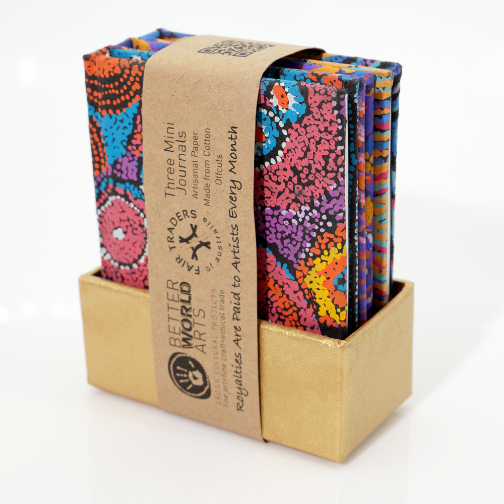 Set of 3 Mini Journals 8.8x11cm (3.5x4.3in)-BA3MIX