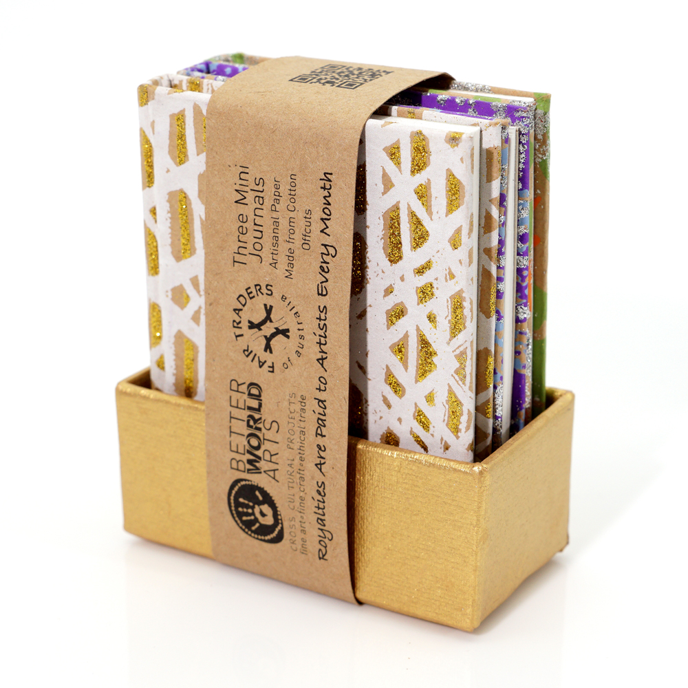 Set of 3 Mini Journals 8.8x11cm (3.5x4.3in)-BA4MIX