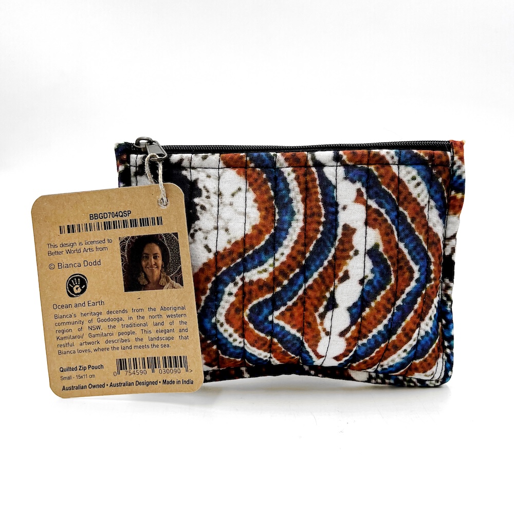 Quilted Zip Pouch Small 15.5X11CM-BGD704