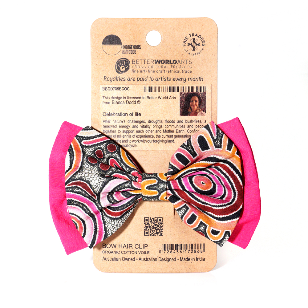 Bow Hair Clip Ogcanic Cotton Satin-BGD785