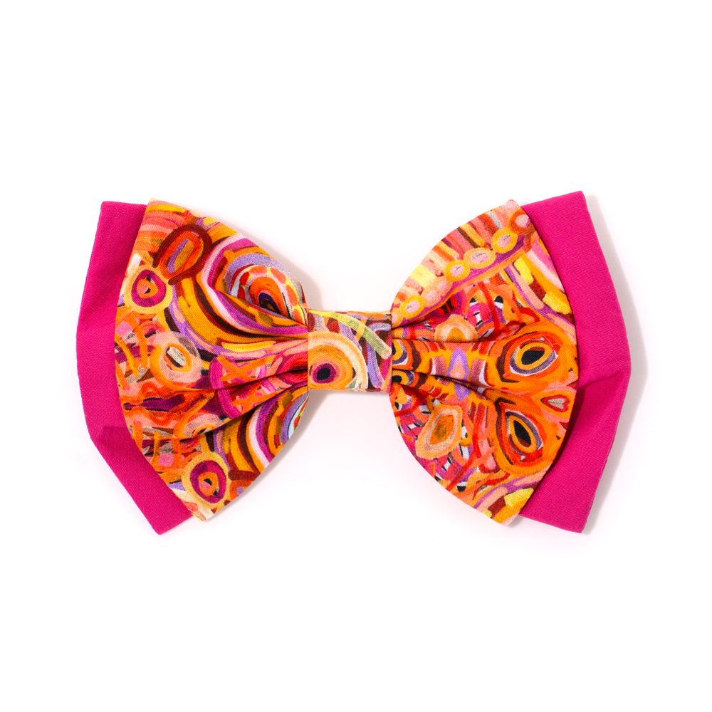 Bow Hair Clip Ogcanic Cotton Satin-CVA714