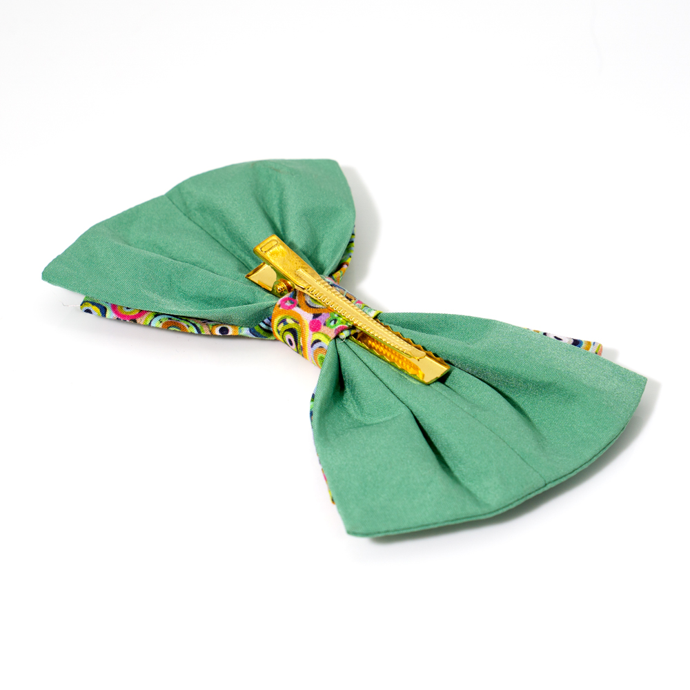 Bow Hair Clip Ogcanic Cotton Satin-CVA733