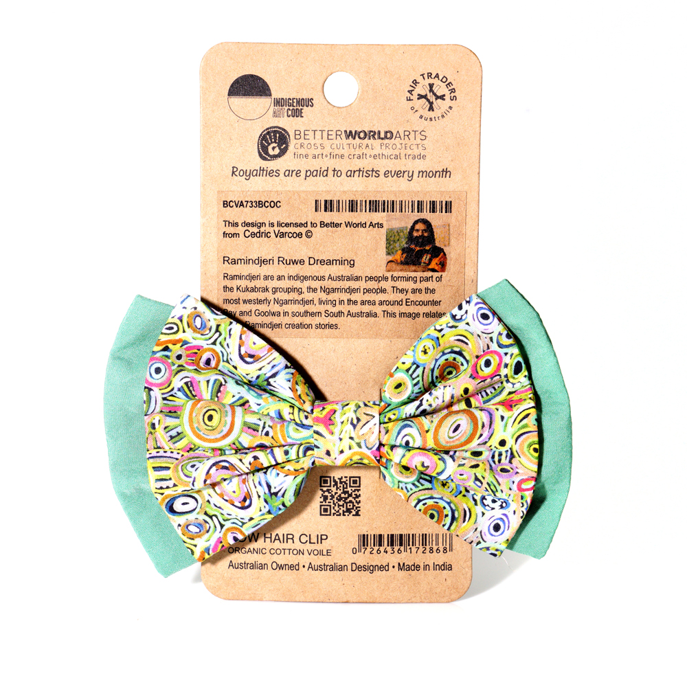Bow Hair Clip Ogcanic Cotton Satin-CVA733