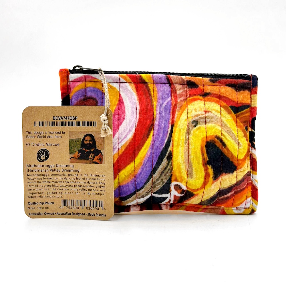 Quilted Zip Pouch Small 15.5X11CM-CVA747