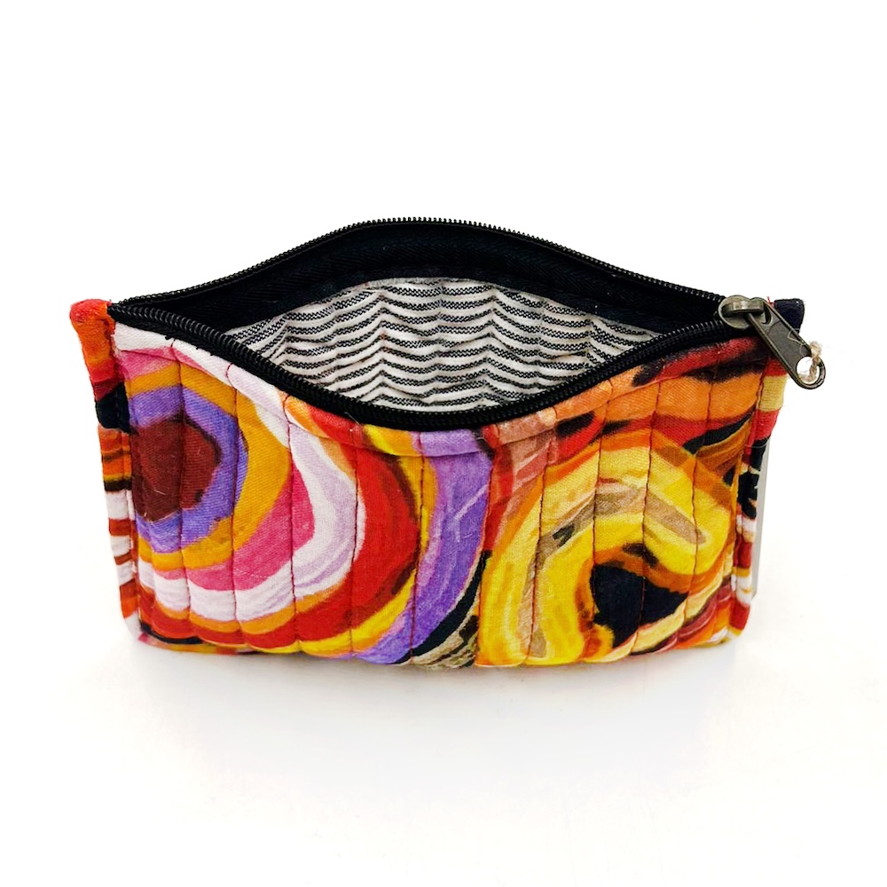 Quilted Zip Pouch Small 15.5X11CM-CVA747