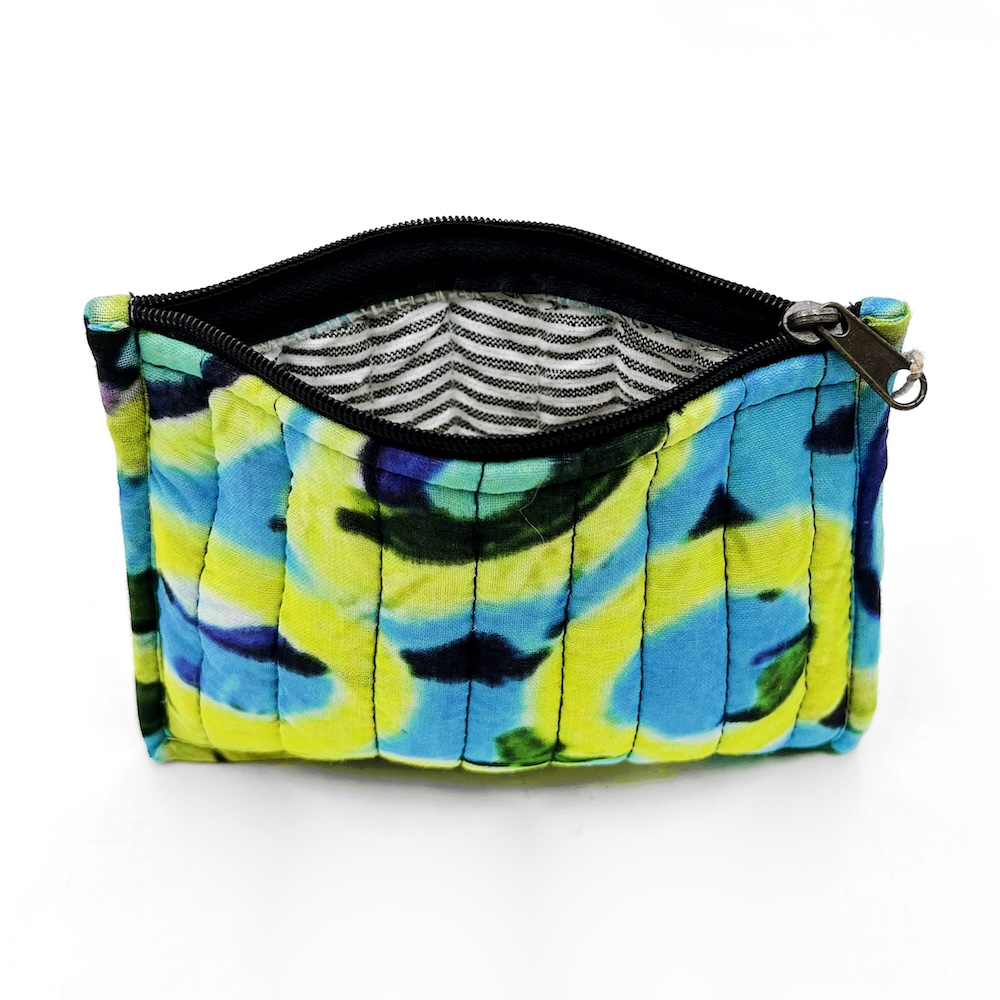 Quilted Zip Pouch Small 15.5X11CM-CVA748