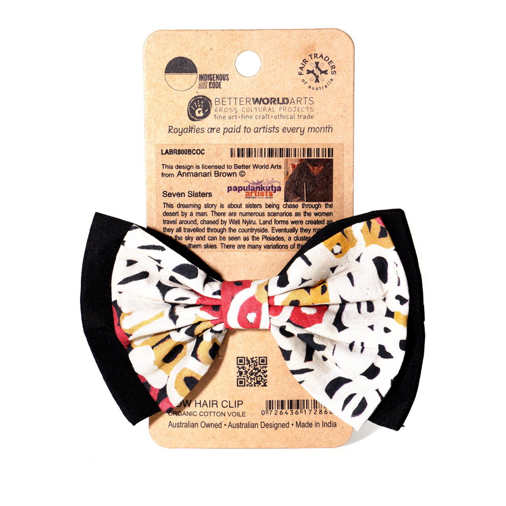 Bow Hair Clip Ogcanic Cotton Satin-ABR800