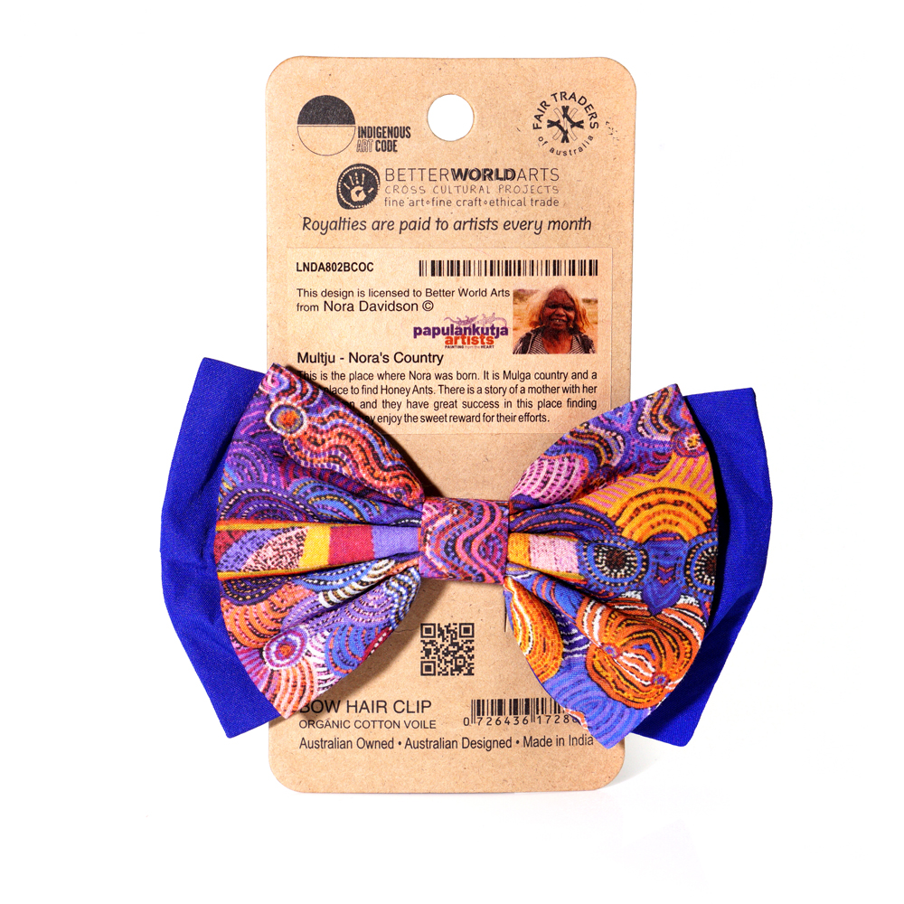 Bow Hair Clip Ogcanic Cotton Satin-NDA802
