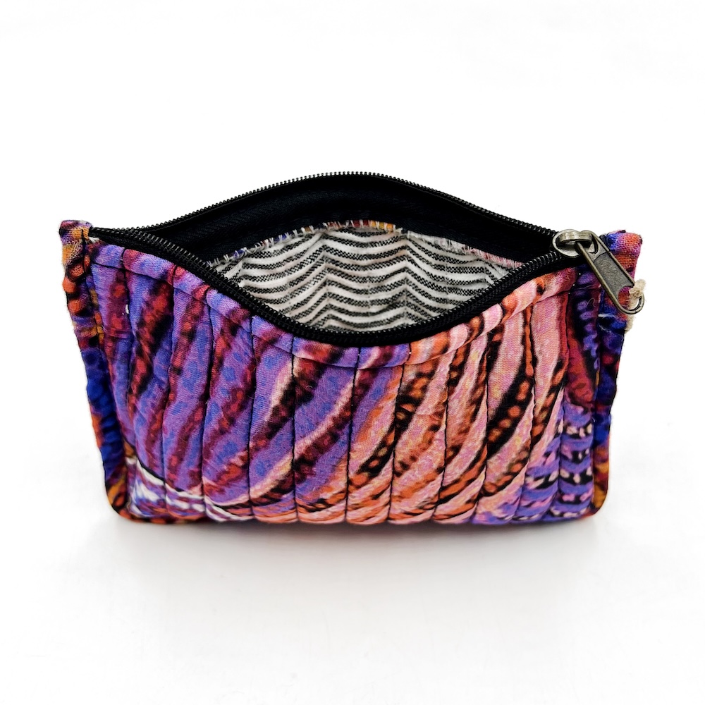 Quilted Zip Pouch Small 15.5X11CM-NDA802