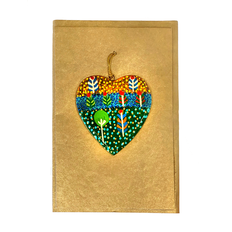 Heart Card- 17.5x12.5cm-ROR414