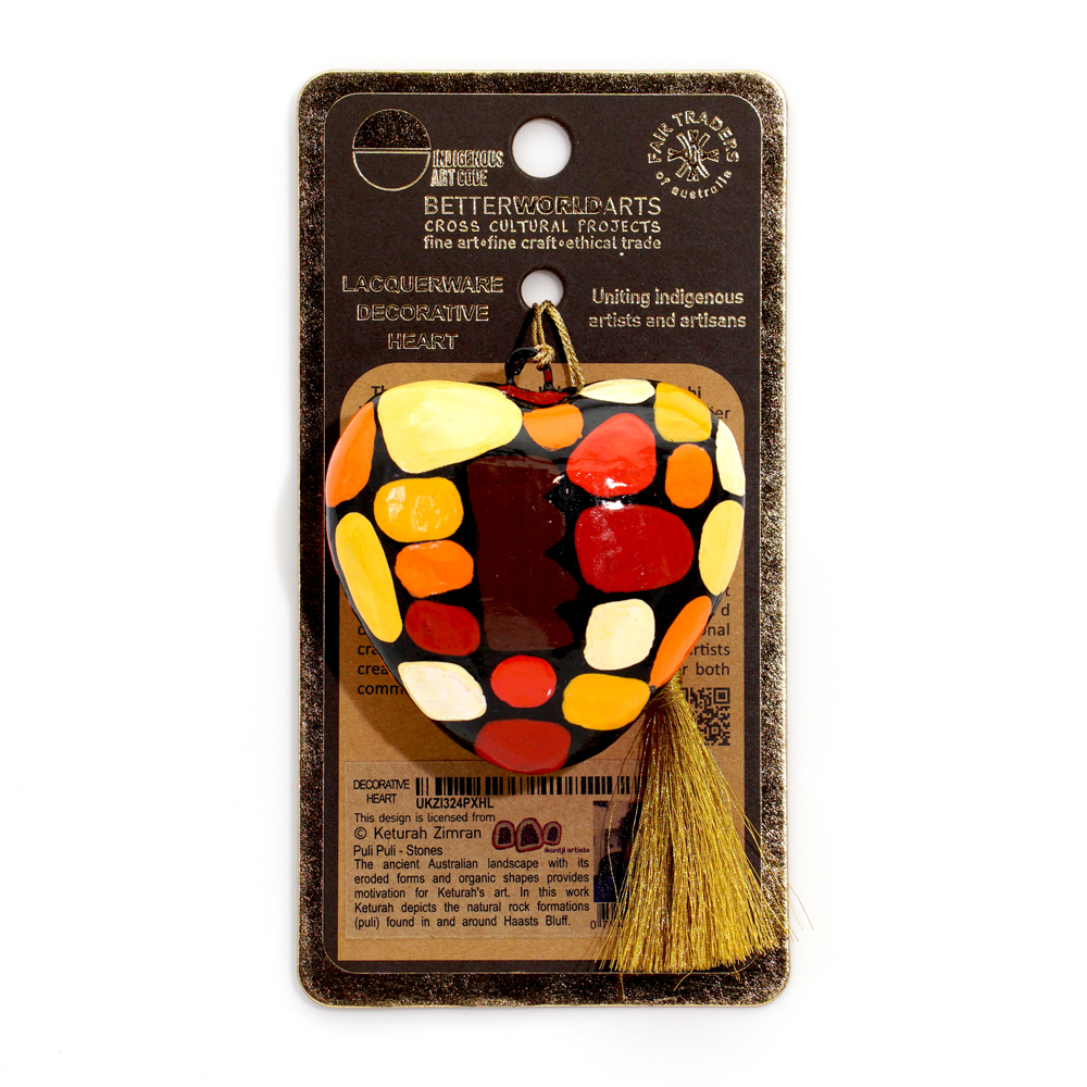 Decorative Heart 7.6cm -KZI324