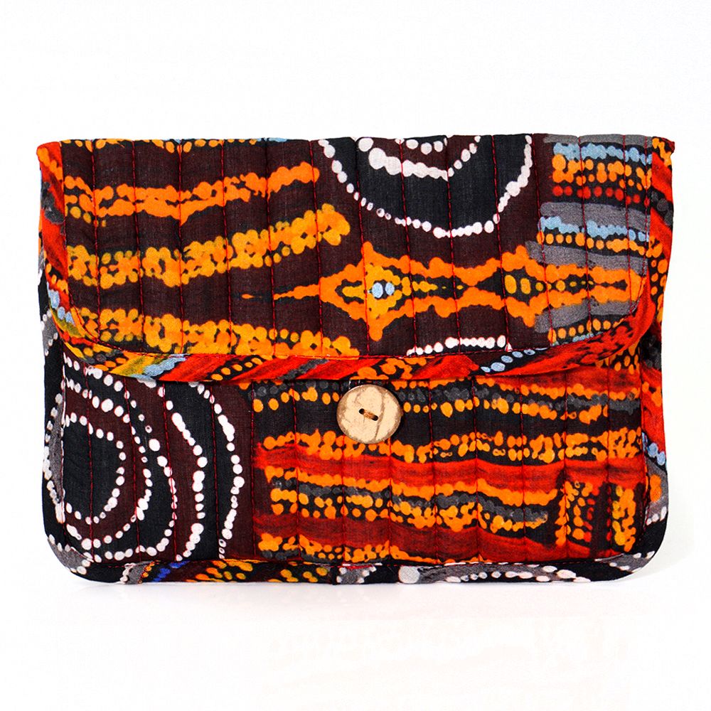 Quilted Buttoned Pouch 20.5X16CM-MAB665