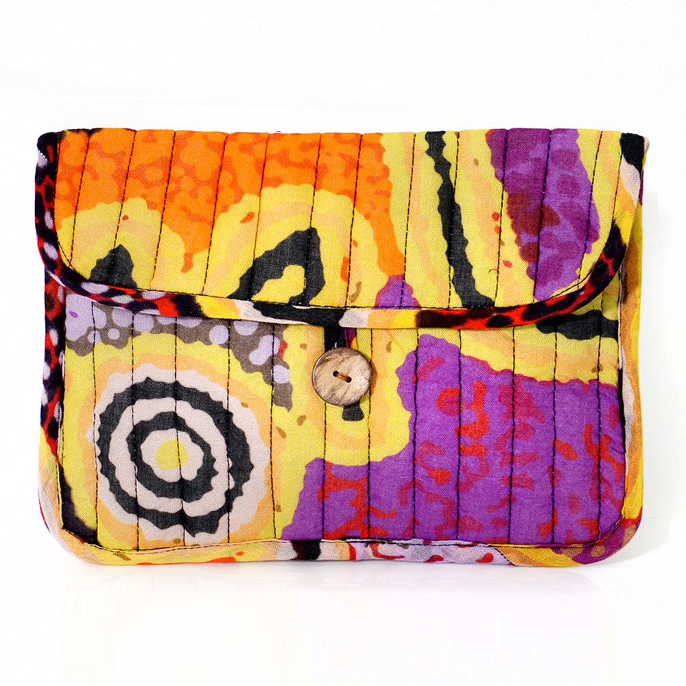 Quilted Buttoned Pouch 20.5X16CM-PST604