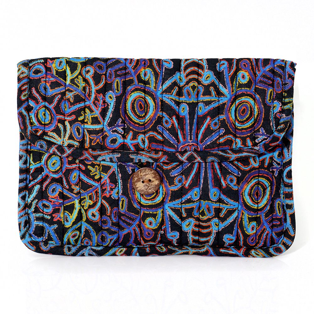 Quilted Buttoned Pouch 20.5X16CM-THU607