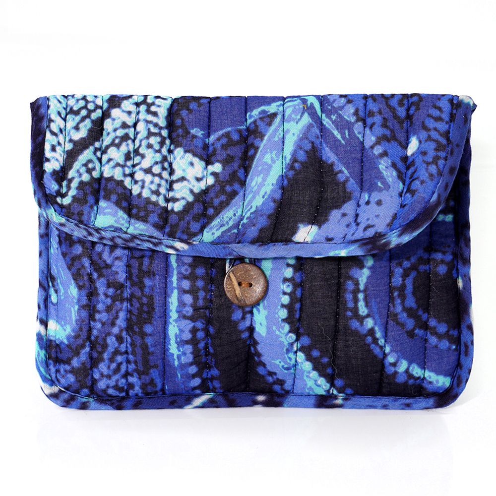 Quilted Buttoned Pouch 20.5X16CM-THU608
