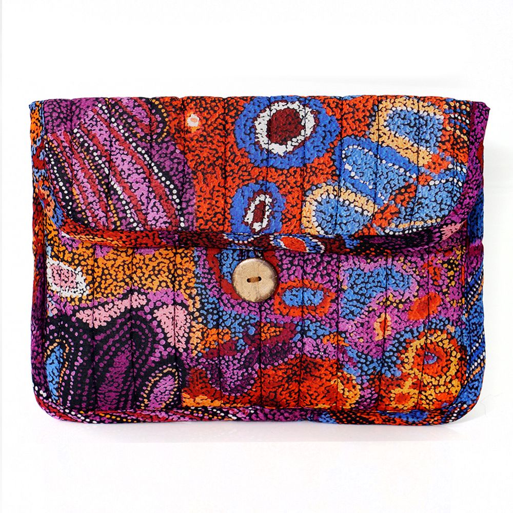 Quilted Buttoned Pouch 20.5X16CM-AAD777