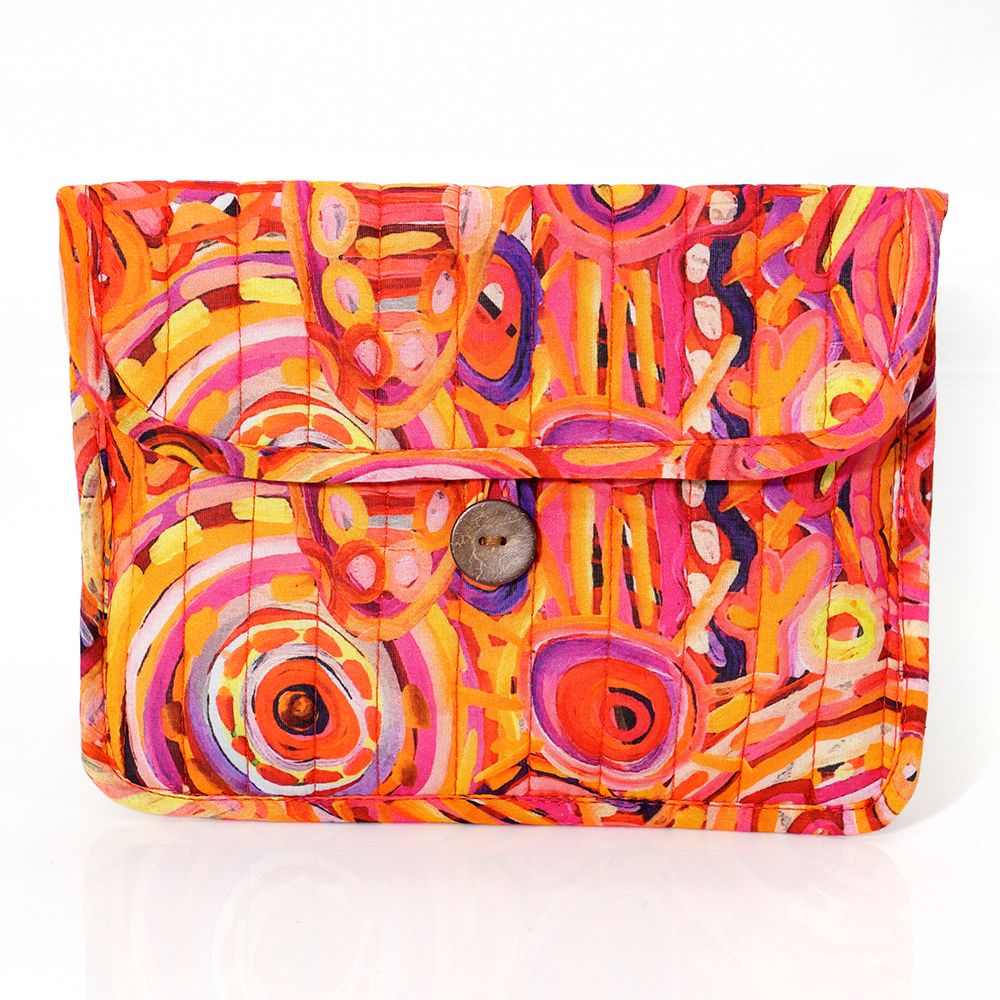Quilted Buttoned Pouch 20.5X16CM-CVA714