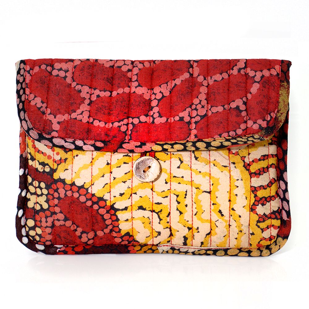 Quilted Buttoned Pouch 20.5X16CM-DYM931