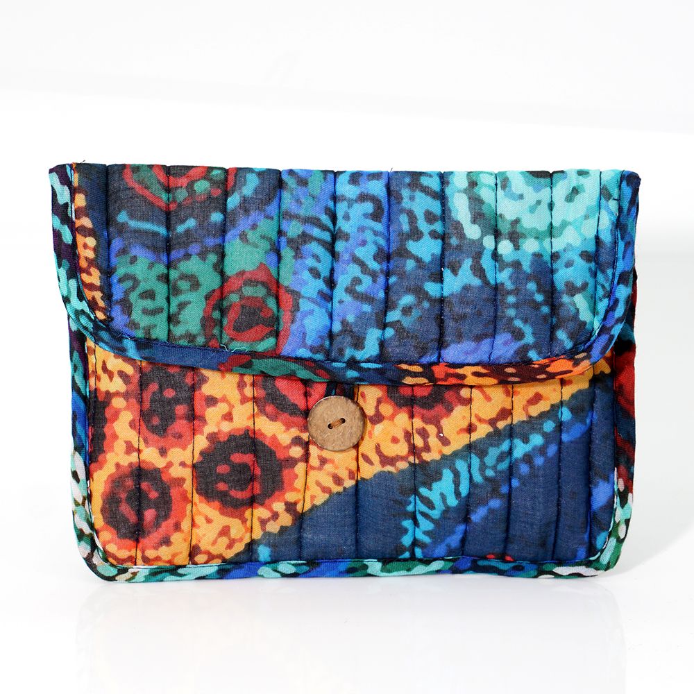 Quilted Buttoned Pouch 20.5X16CM-JWO826