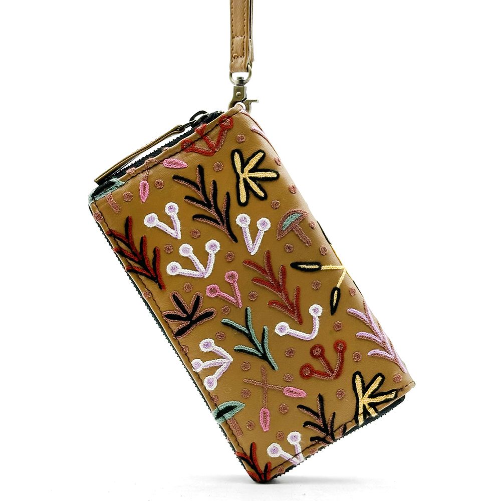 Embroidered Ladies Purse - 19.5x10.5cm-BMO419