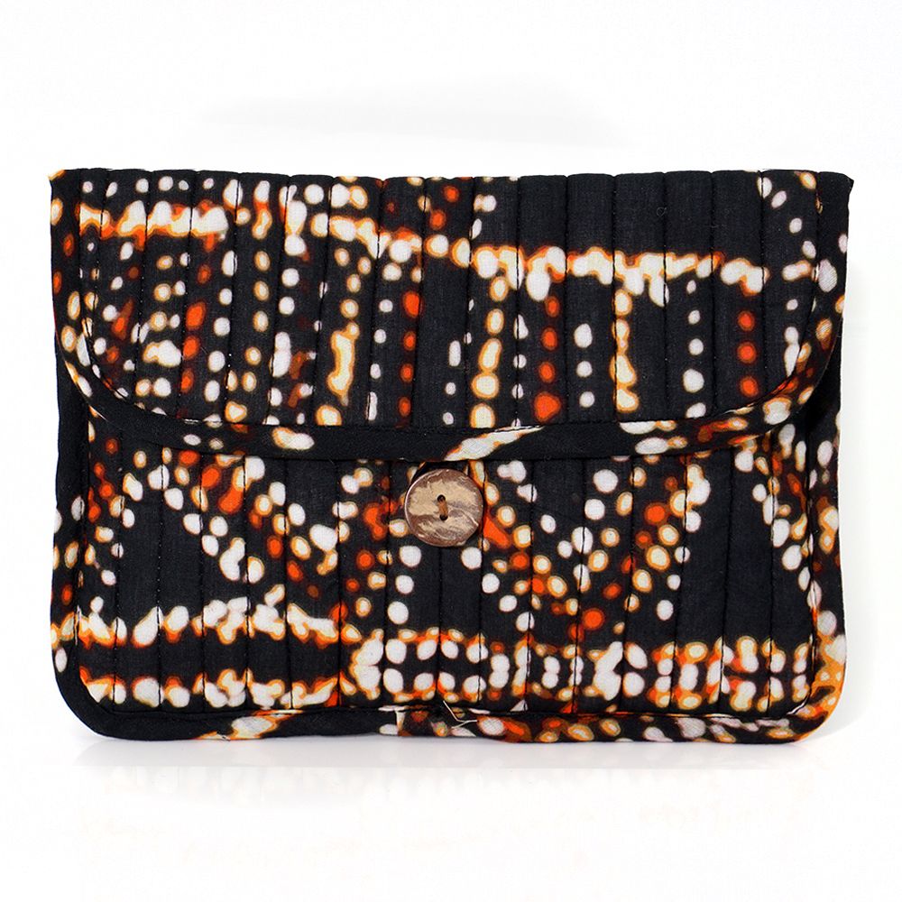 Quilted Buttoned Pouch 20.5X16CM-CTI101
