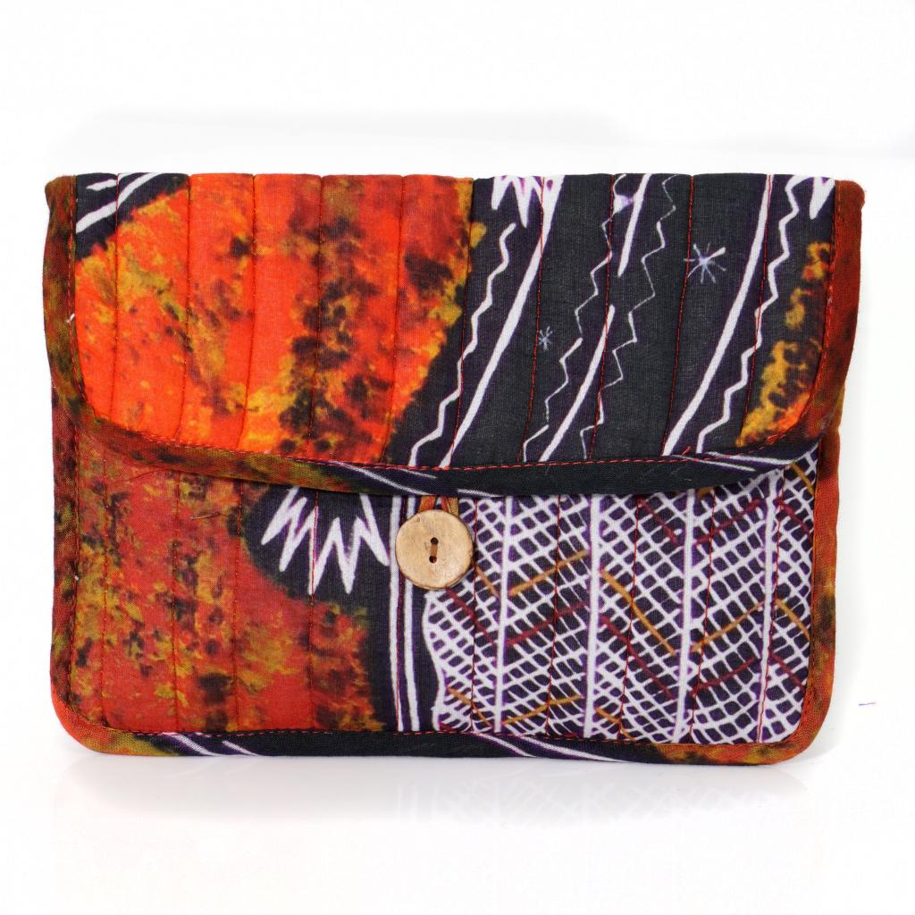 Quilted Buttoned Pouch 20.5X16CM-EYU175