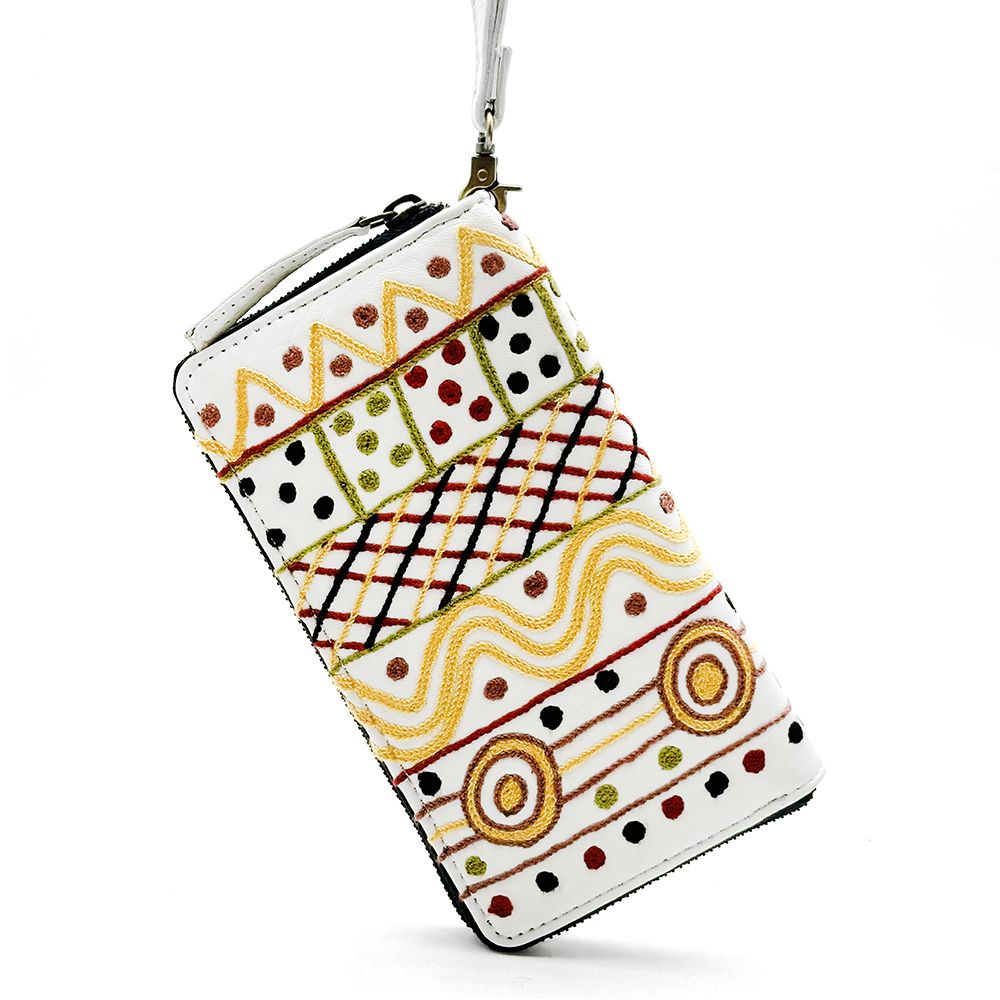 Embroidered Ladies Purse - 19.5x10.5cm-JPA145