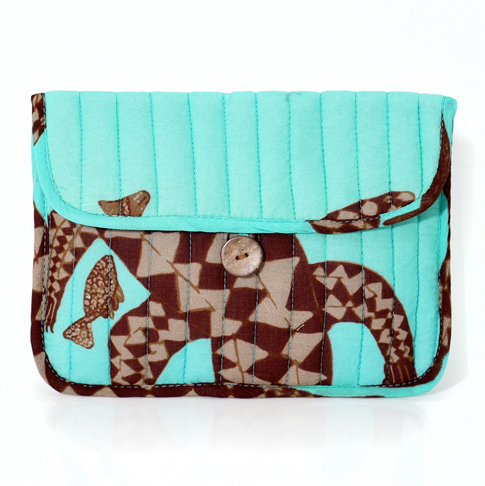 Quilted Buttoned Pouch 20.5X16CM-SWA163